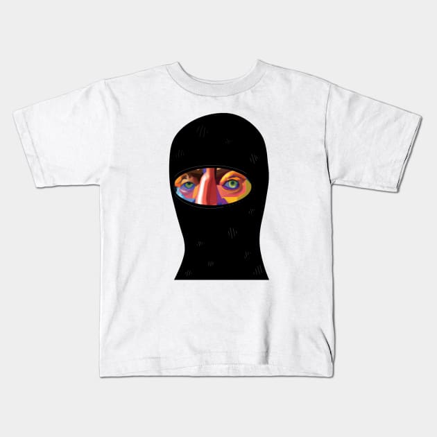 balaclava Kids T-Shirt by Angel Rivas